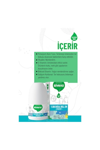 Siveno Sportif Vegan Unisex Roll-On Deodorant 50 ML