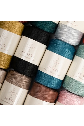 Sensy 5 Mm - 400 Gr Polyester Makrome Ipi Siyah 95 M Polyester Makrome Ip Supla Ip Ve Çanta Ipliği