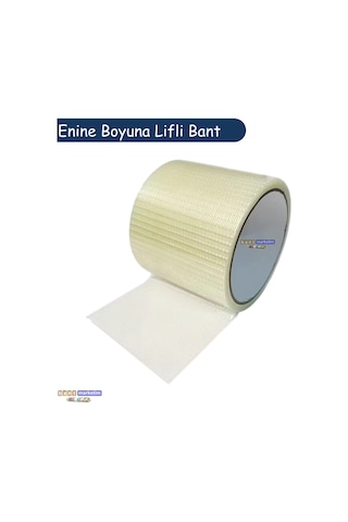 Yırtılmaya Karşı Dirençli, Yüksek Yapışma Gücü Enine Boyuna Lifli Bant 100mmx50mt