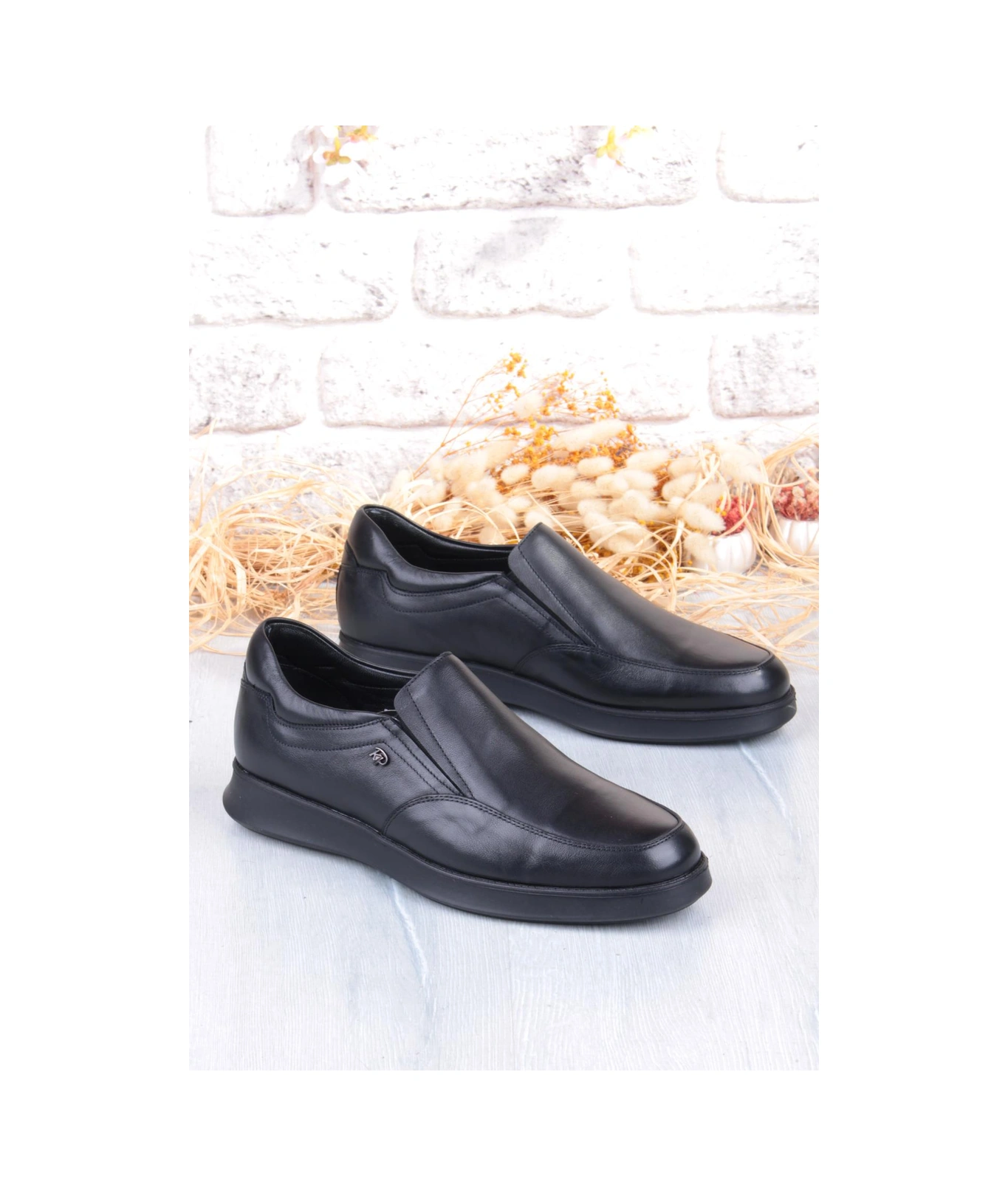 King Paolo G1248 Shoeflex Comfort Hakiki Deri Erkek Ayakkabı Siyah