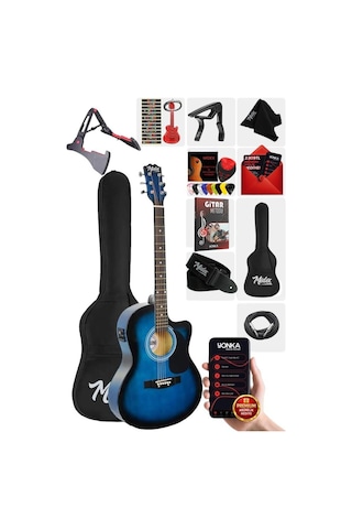 Midex Rg-560bl Pack Mavi Elektro Akustik Gitar Full Set Ekolayzerli 40 İnç 4/4 Yetişkin
