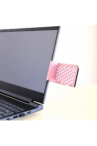 Vaveni 3d Baskı Monitor Telefon Tutucu - Petek Desenli Laptop Kenar Telefon Tutucu-pembe Arz