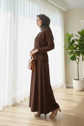 Unika Boutique Etekli İkili Takım Kahverengi