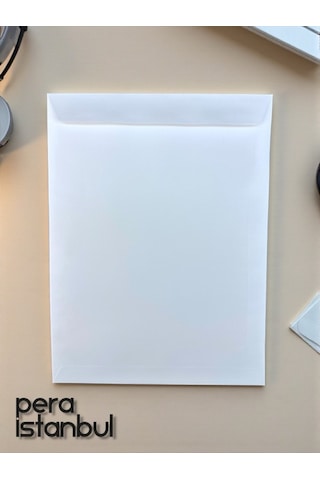 5 Adet 24x32 Cm Beyaz Davetiye Lüks Tebrik Kartı Mektup Mühür Cüzdan Büyük Kapasiteli Torba Zarf