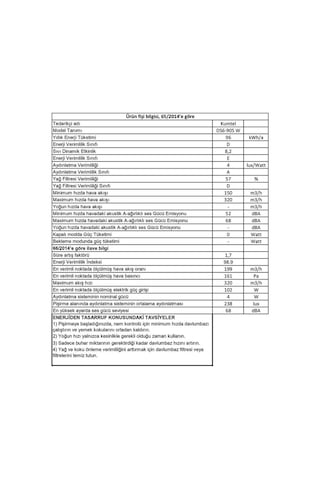 Kumtel DS6-905 I Sürgülü Aspiratör Inox