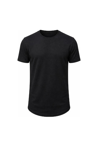 Plus Scorpion Erkek Slim Fit Basic Tişört Esnek, Terletmeyen Pike Dokulu Kumaş Siyah