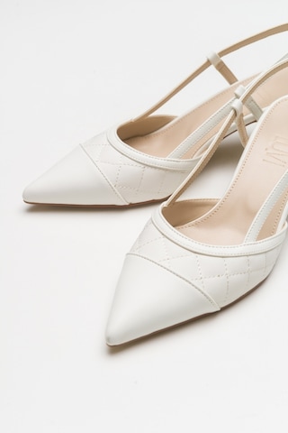 Luvishoes Poınt Beyaz Kadın Topuklu Ayakkabı Beyaz
