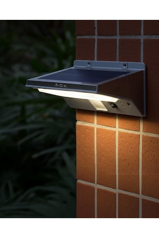 Ack Ag60-07851 Ip65 Hareket Sensörlü Solar Led Bahçe Duvar Apliği