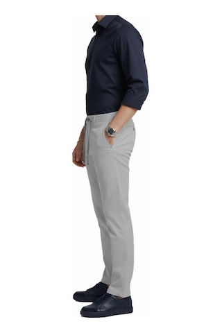 Deepsea Erkek Gri Esnek Kumaş Slim Fit Beli Lastikli Günlük Spor Pantolon 2601070 Gri