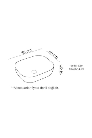 Lena EH-2031AS2 Tezgahüstü Lavabo Altın - Siyah