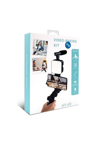 Home Paket Kit Video Fotoğraf Çekim Bluetooth Kumandalı Işık Ring Youtuber Set Senalstore