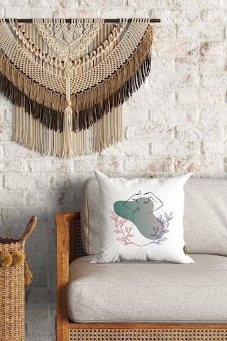 Modern Kadın Desenli Çift Yön Dijital Baskılı Dekoratif Kırlent Kılıfı Yastık Kılıfı 39x39cm Karışık/Çok Renkli