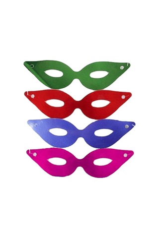 Plastik Kedi Maske 4 Lü