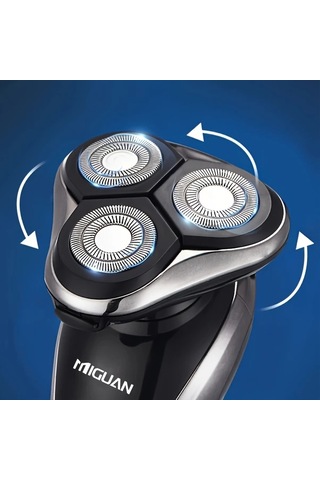 Fochsia Siyah Erkek Elektrikli Tıraş Makinesi 3d Şarj Edilebilir Dönen Tıraş Makinesi Baba Hediyesi