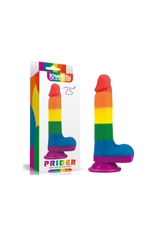 Lilitu Shop Lovetoy 19.5 CM Belden Bağlamalı Renkli Realistik Vantuzlu Dildo Penis