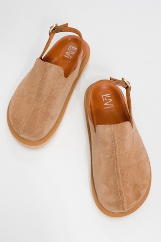 Luvishoes Luvi Shoes Laby Toprak Süet Hakiki Deri Kadın Sandalet Toprak