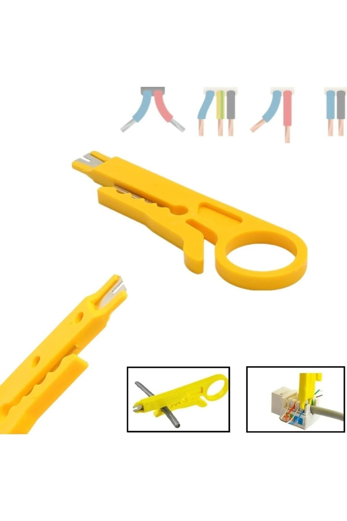 Kablo Soyucu Kep Kep Kablo Soyma Aparatı Krone Bıçağı Stripper Bıçak Crimper 1