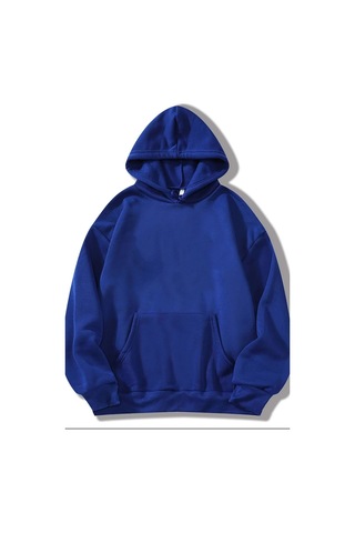 Uyguntarz Unisex Oversize Hey You Baskılı Sweatshirt Mavi