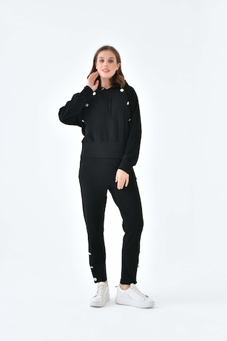 Ftz Women Kadın İki İp Düğme Detaylı Takım Siyah 30640-siyah Siyah