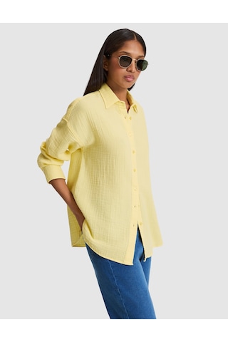 Pierre Cardin Kadın Sarı Gömlek Desenli 50328655-vr044