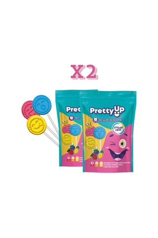 Pretty Up Diş Dostu Şekersiz Yassı Lolipop 2'li 10 x 5.5 G