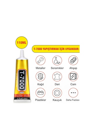 T-7000 50 Ml Çok Amaçlı Siyah Yapıştırıcı - Güçlü Tutuş