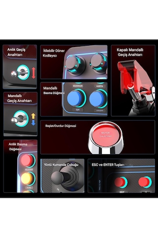 Cb1 Simülasyon Oyunlar Için Çok Işlevli Kontrol Düğme Kutusu