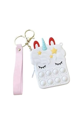 Unicorn Popit Renkli Çocuk Çantası Para Çantası Oyuncak Unikorn 9 Cm. Pop It