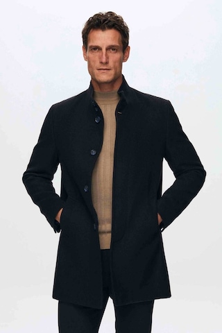 Ds Damat Regular Fit Lacivert Hakim Yaka Kaşe Kaban 5HF08ORT10002 Lacivert