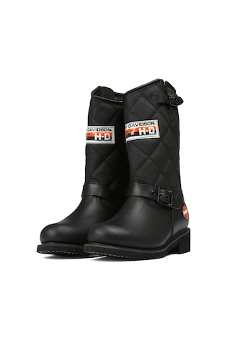 Harley Davidson Siyah Kadın Çizmesi 025G100071-Black-Derı