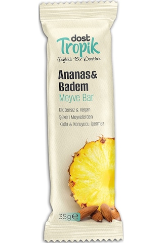Ananas Ve Badem Aromalı Meyve Bar 35 G Meyve İçeren Pratik Atıştırmalık 1 Adet