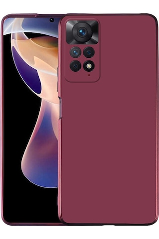 Xiaomi Redmi Note 11 Pro 5g Kılıf Zore Premier Silikon Kapak Mürdüm
