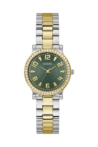 Guess Gugw0686l2 Altın Kaplama Yeşil Kadran Taşlı Kadın Kol Saati