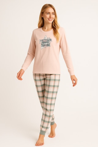 Mutlu City Kadın Yumuşak Doku Termal Pijama Takımı 42050 Somon