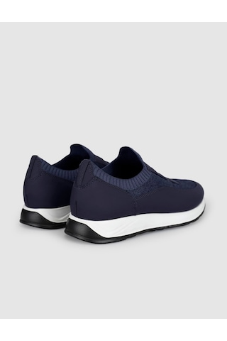 Cabani Lacivert Örgü Dokulu Konfor Sneaker Siyah - Neon Yeşil