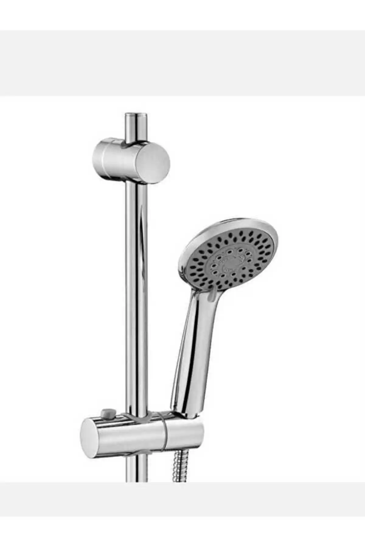 Sürgülü Ve Ayarlanabilir 3 Modlu Metal Duş Başlığı Fonksiyonel Tasarım Açık Gri