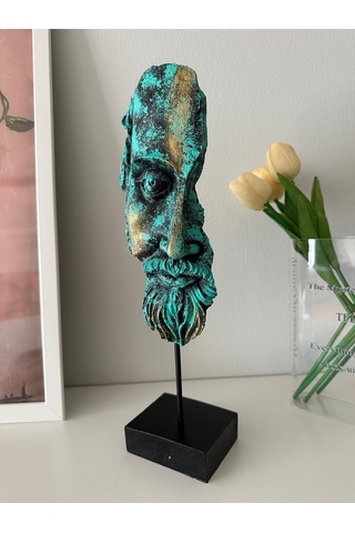 Zeus Mitoloji Yarım Yüz Obje SİYAH - GRİ
