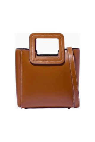 Staud Mini Shirley Tote Bag Kadın Deri Çanta, Şık Ve Çok Yönlü Omuz Çantası Kahverengi