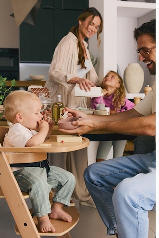 Kinderkraft Enock 2 in1 Ahşap Çocuk Mama Sandalyesi Ayarlanabilir Tasarım