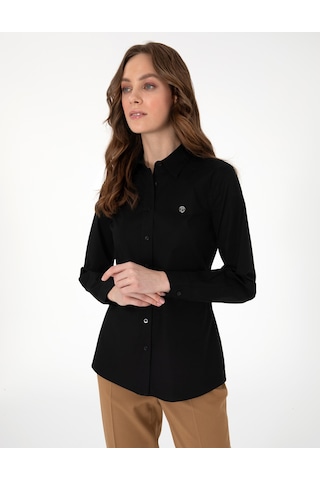Pierre Cardin Kadın Siyah Gömlek Desenli 50313589-vr046 Siyah