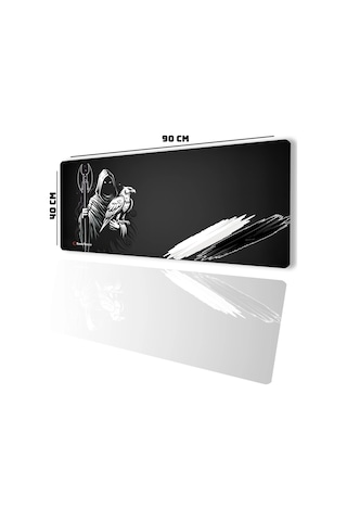 Sonictouch Kartal Efendisi Siyah Beyaz Dikişsiz Pürüzsüz Sıvı Geçirmez Xxl Gamer Klavye Mousepad 40x Mousepad