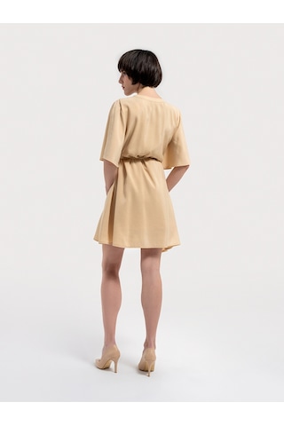 Loose Fit Kadın Elbise Bej