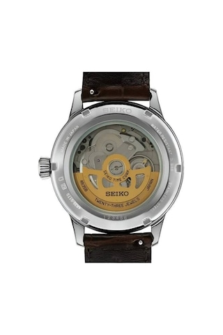 Seiko Srpk15j Otomatik Deri Kahverengi Lacivert Kadran 41 Mm Erkek Kol Saati Gri