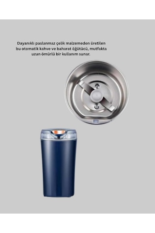 Paslanmaz - 117 - Çelik Otomatik Öğütücü Kolay Temizlenebilir - Shopgpt - Yedek Bıçaklı