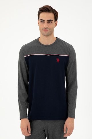 U.s. Polo Assn. Erkek Antrasit Melanj Pijama Takım 50301719-vr081 Antrasit Melanj