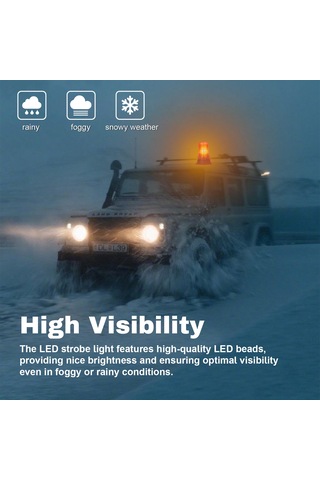 Xindoker Araç Acil Uyarı Işığı 12-30v Kırmızı Led Flaş, Ip65 Su Geçirmez, Nakliye Inşaat Taşıtları İçin