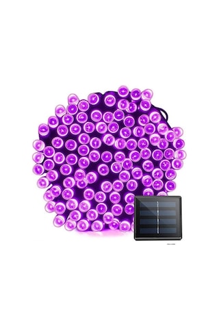 Soulader Su Geçirmez 200 Led Solar Aydınlatma Bahçe Dış Mekan Aydınlatma Dekoratif Işıklı Zincir Mor