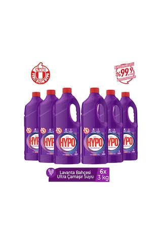 Hyper Hypo Ultra Kıvamlı Çamaşır Suyu Lavanta 6 x 3 KG