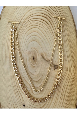 Unisex Gold Rengi Gömlek Yaka Zinciri İğnesi Aksesuarı Pytkgmlznc