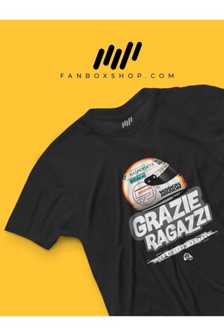 Startmore Sebastian Vettel Grazie Ragazzi T-shirt Siyah